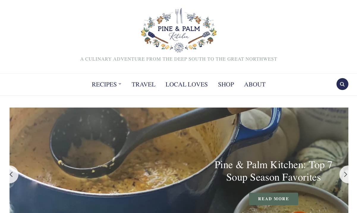 pine & palm kitchen website