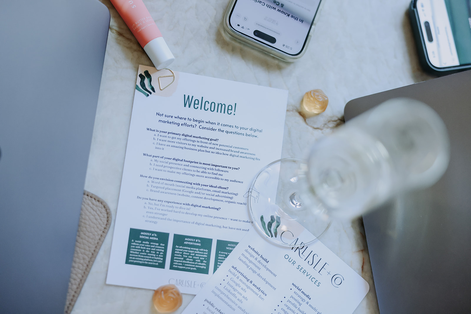 workspace at the Carlisle & Co. retreat