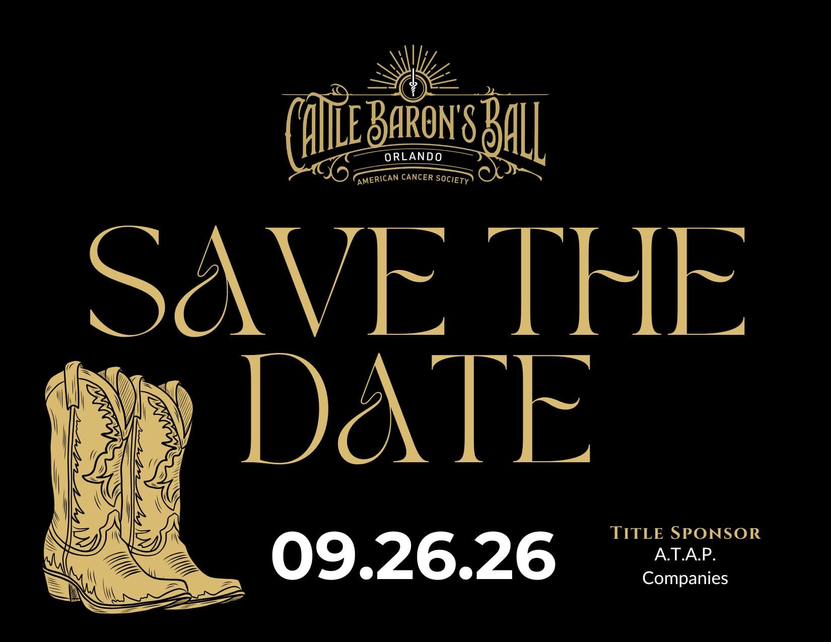save the date Orlando cattle baron's ball philanthropic partner